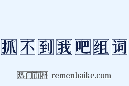 抓不到我吧组词是什么意思的图片